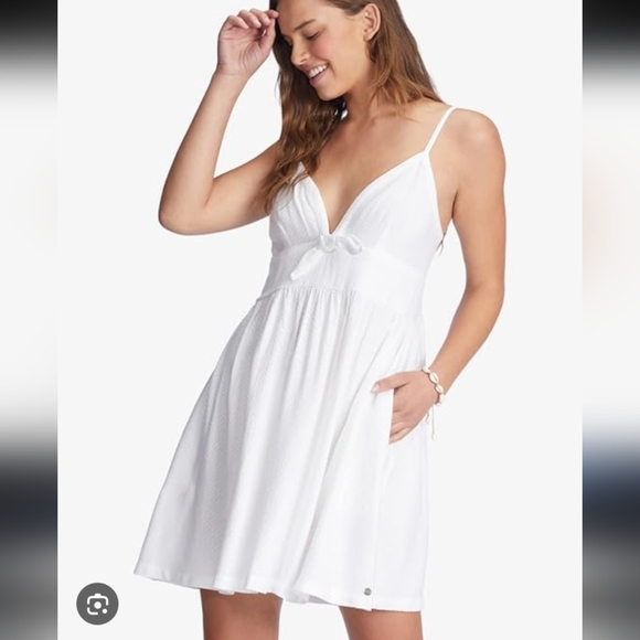Nwt Roxy Textured White Dress‎ - Picture 1 of 5